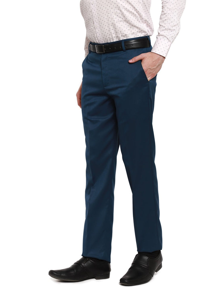 Men's Slim Fit Straight Trousers Long Pencil Pants Business Casual Dress  Formal | eBay